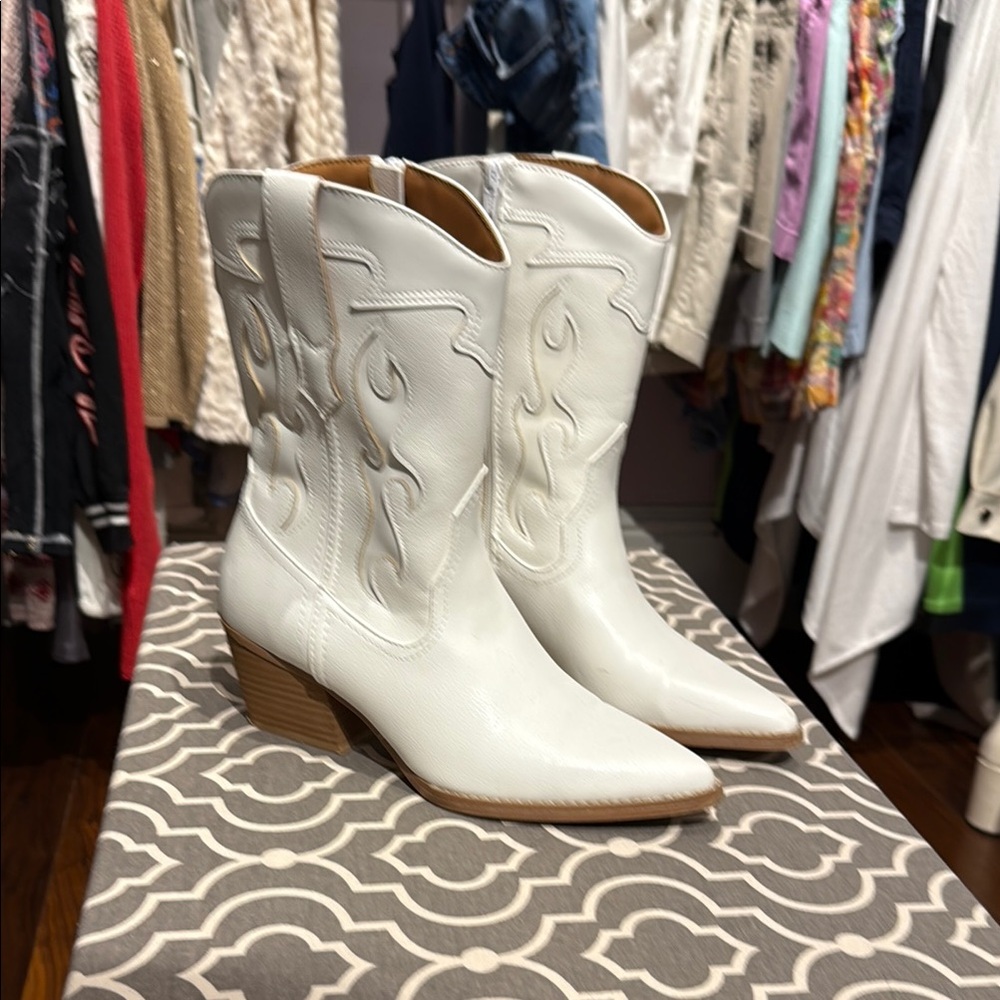 White Heeled Boots
